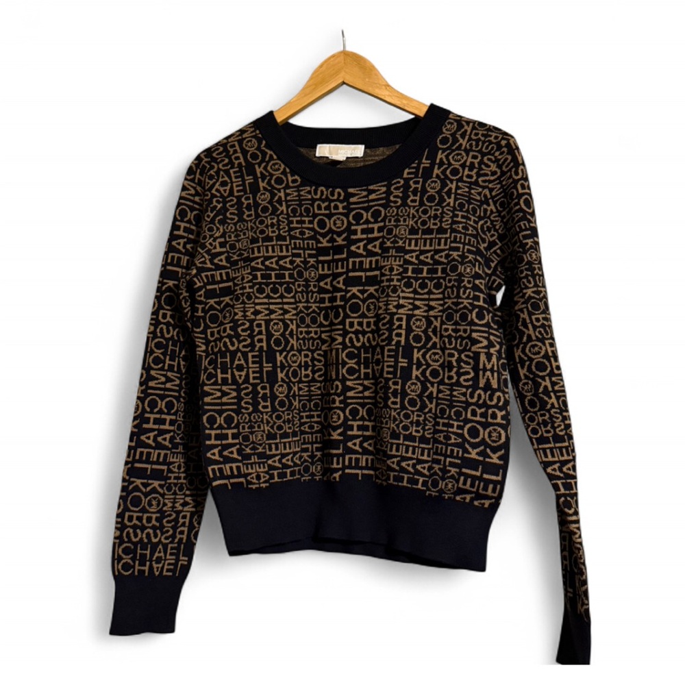 Michael Michael Kors Black and Tan Sweater